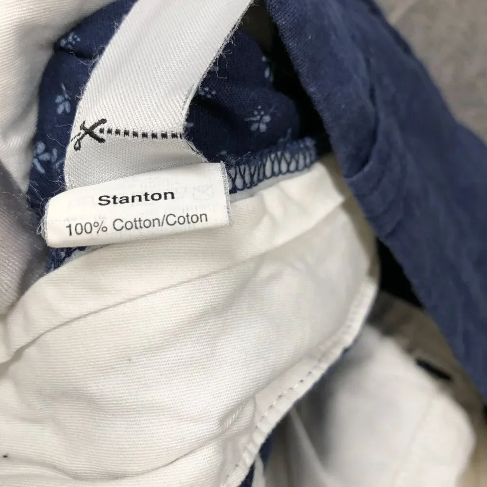J. Crew Stanton Chino Shorts Mens size 30‎ Blue Printed 9'' Lightweight Cotton